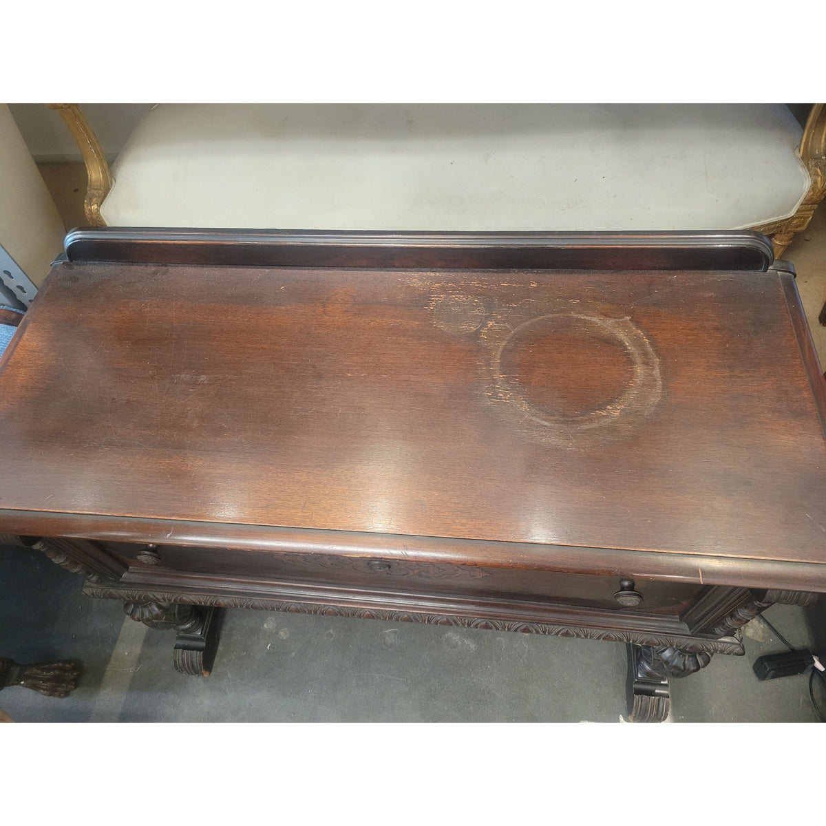 Antique Carved Wood Sideboard w/Drawer, Union Furniture, 45"L X 19""W X 37"H