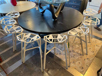 SET of 4 Pierced White Aluminum Bar Stools by Magis