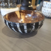 Black Mother of Pearl Inlay Coconut Bowl