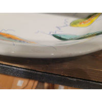 Italian Ceramic Oval Platter w/ Leaf Design