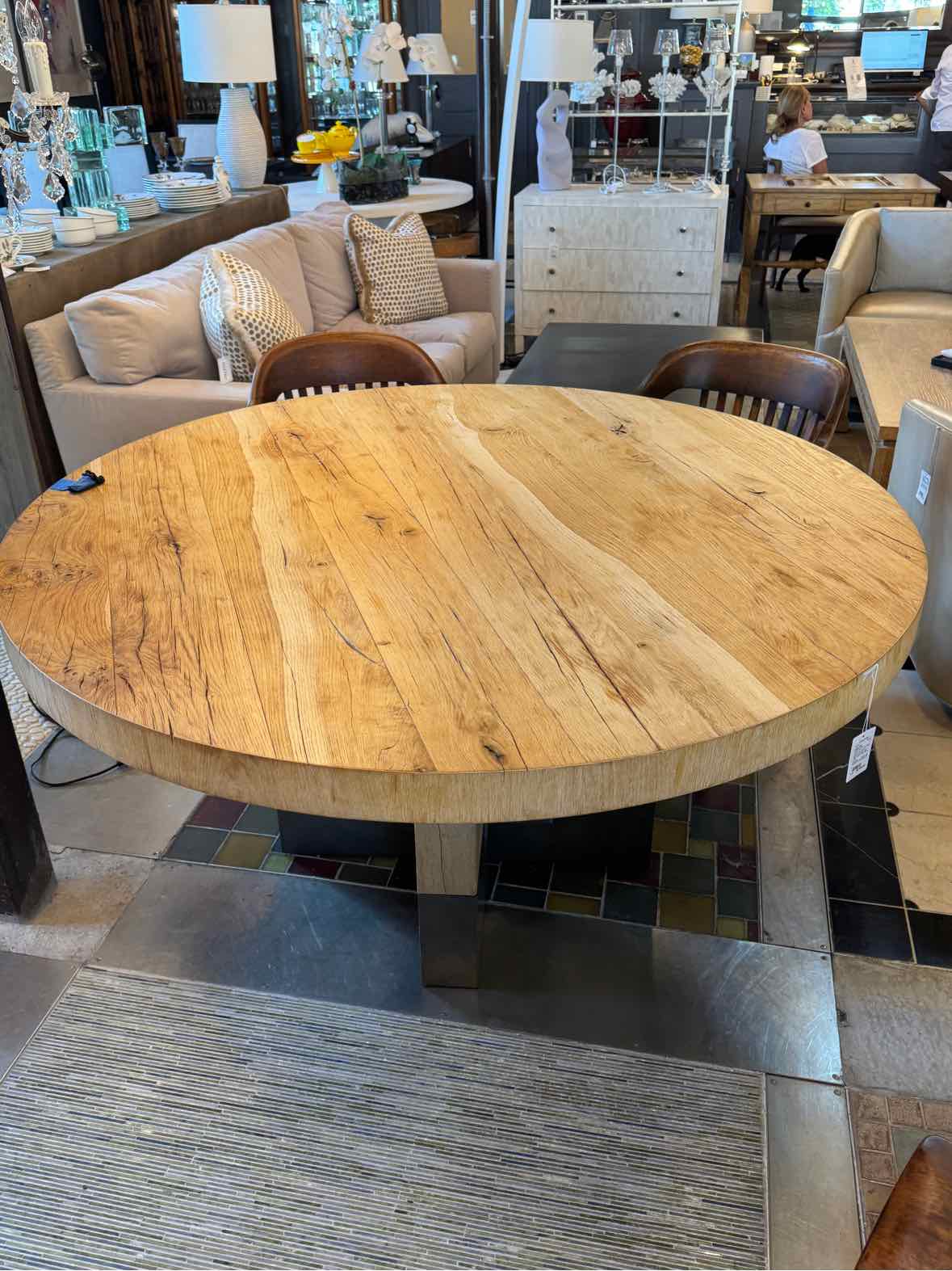 Artistica Home Verite 60" Round Blonde Wood Dining Table