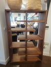 Alternating Shelves Walnut Bookcase - AS IS