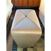 Silk Linen "Bijou" Pouf Ottoman/Bench by J. Robert Scott