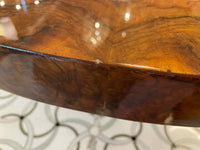 7-ft Lacquered Mahogany Burlwood Dining Table by Paul Mayen for Intrex (AS IS)