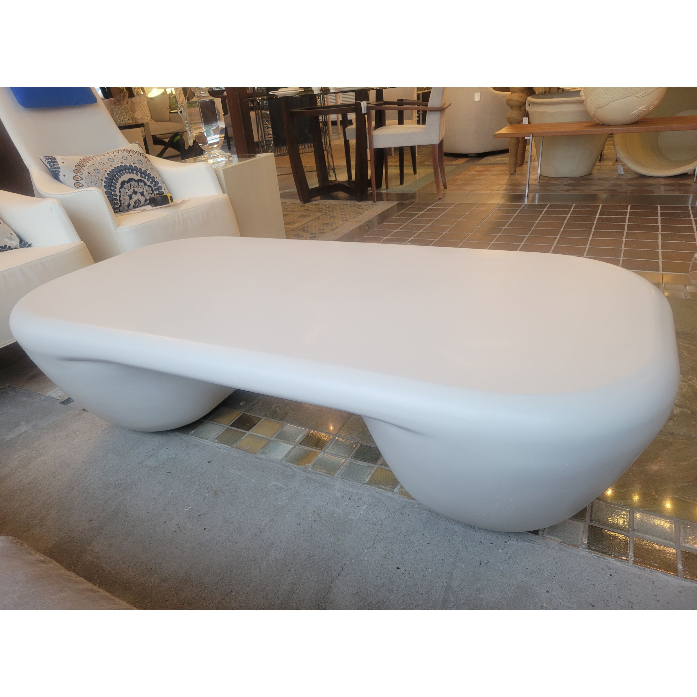 'Elia' White Resin Coffee Table by Bernhardt