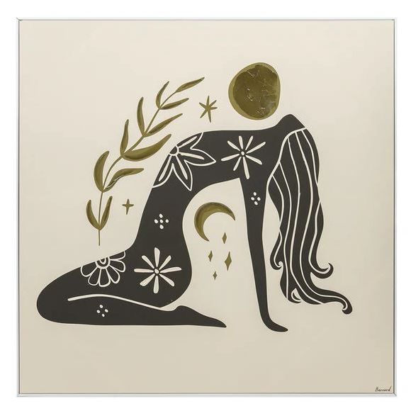 "Green Goddess" Digital Modern Art Print on Canvas