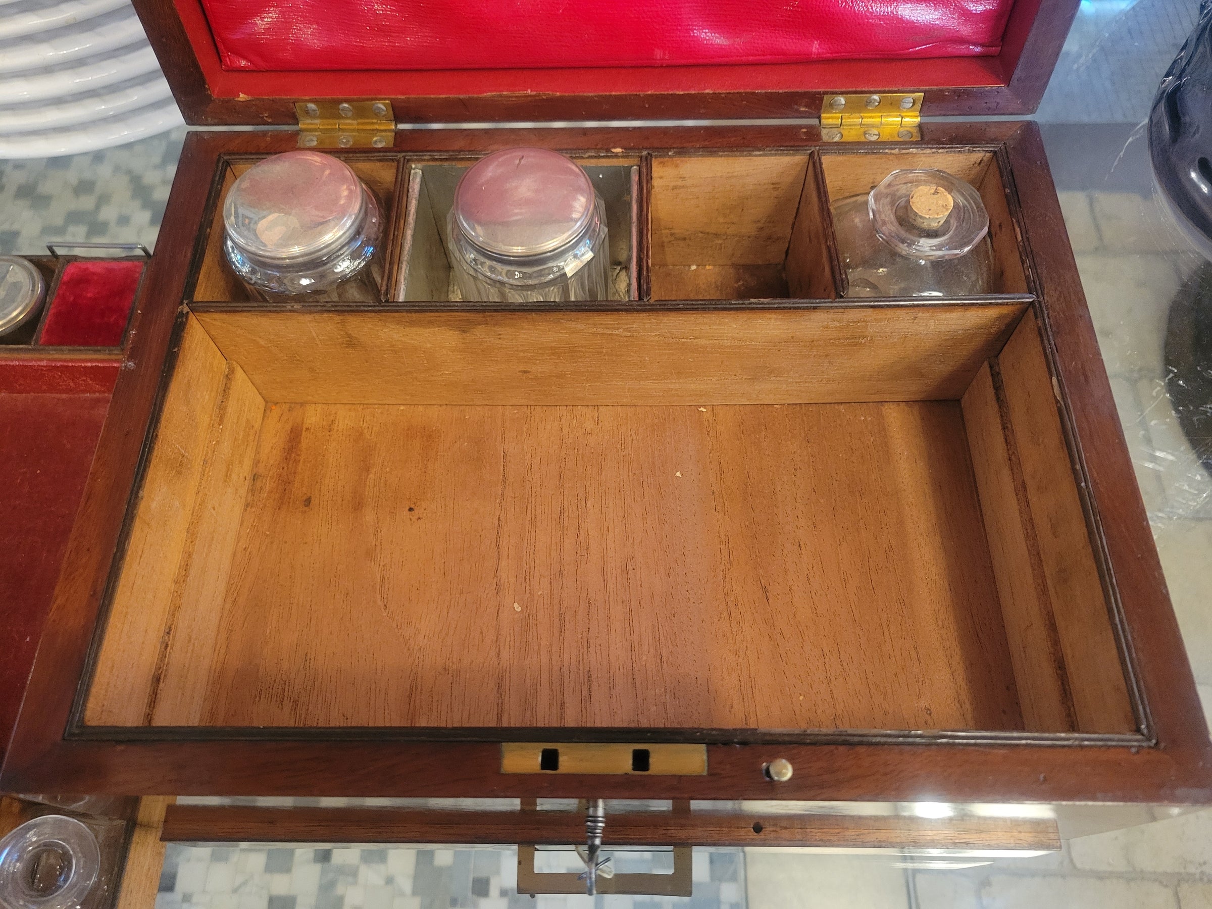 Antique Victorian Walnut Writing / Jewelry Box