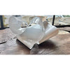 White Sheet Metal & Screws Looping Sculpture