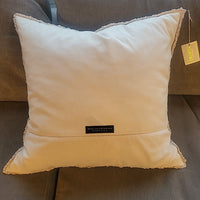 Beige Woven Square Pillow by Donna Karan w/ Down Insert - AS IS