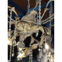 Antique Italian Metal Floral Chandelier - colletteconsignment.com