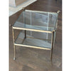 Mid-Century Two-Tier Glass & Brass Side Table