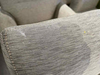 SET of 8 Gray Upholstered Dining Chairs by Bill Sofield for Baker (AS IS)