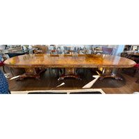 Custom Made Italian Wood Dining Table w/ Inlay