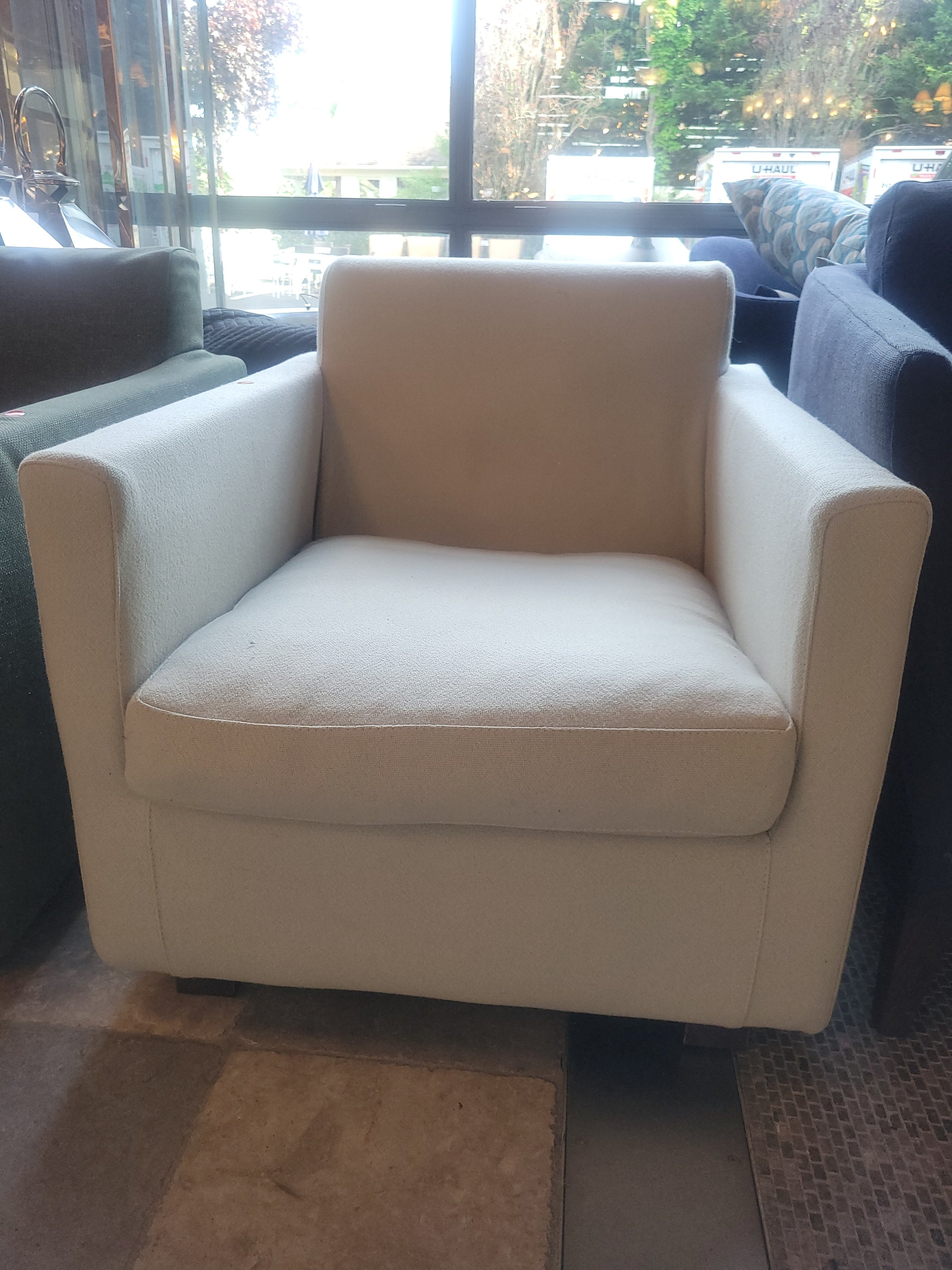 Beige Fabric Lounge Chair by Cappellini (AS IS)