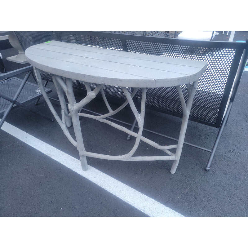 'Duke' Stonecast Demilune Table by Made Goods