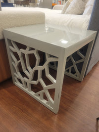 PAIR of Gray Lacquer Branch Out Side Tables by Vanguard (AS IS)