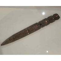 African Carved Wood Dagger