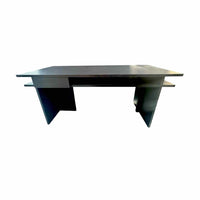 Black Plywood Desk w/ Drawer & Shelf