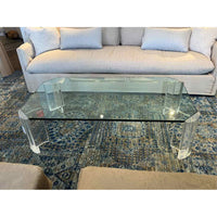 Vintage Lucite & Glass Coffee Table