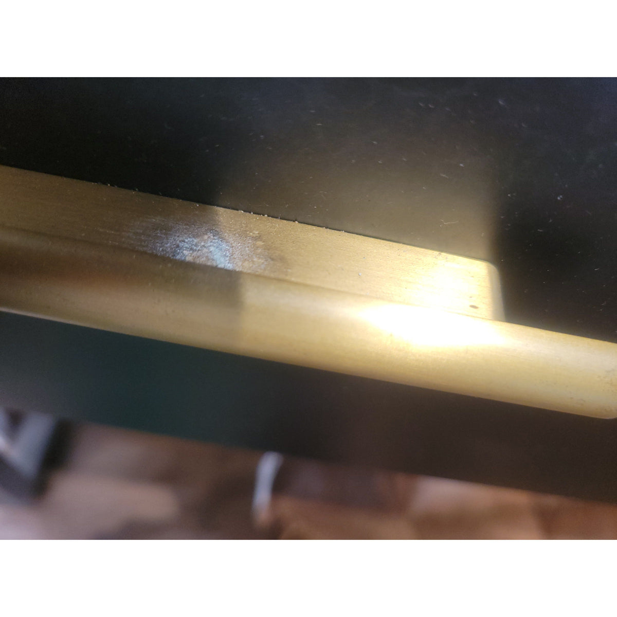 Black Metal & Brass 6-Drawer Dresser