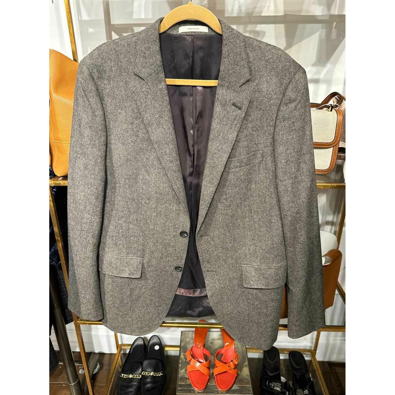 Men's Club Monaco Mens Size 44 Gray Blazer