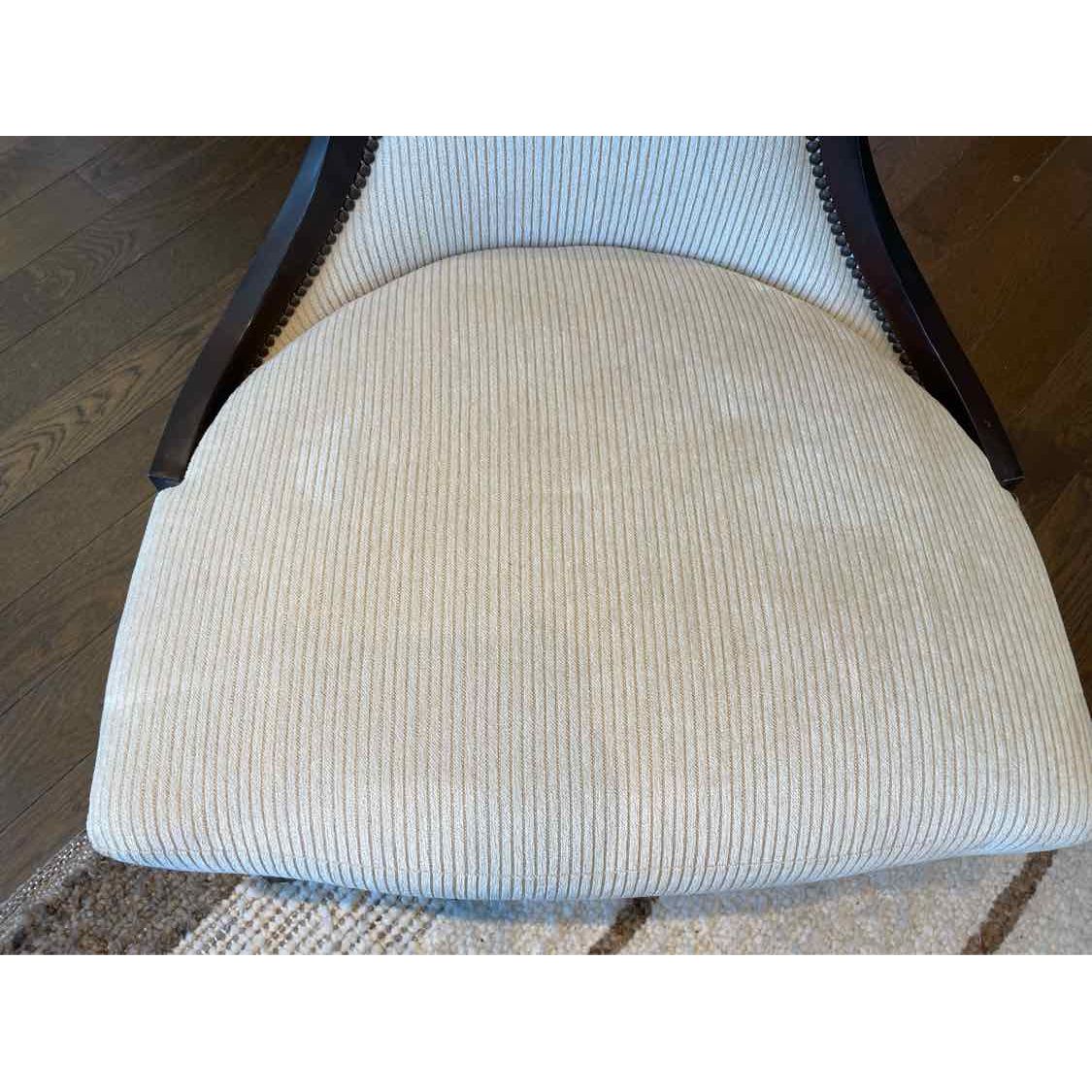 Leather Back Greek Key Lounge Chair by Thomas Pheasant for Baker (AS IS)