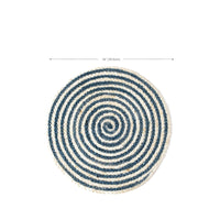 Kata Spiral Placemat - Blue (Set of 4) - colletteconsignment.com