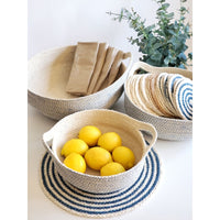 Kata Spiral Placemat - Blue (Set of 4) - colletteconsignment.com