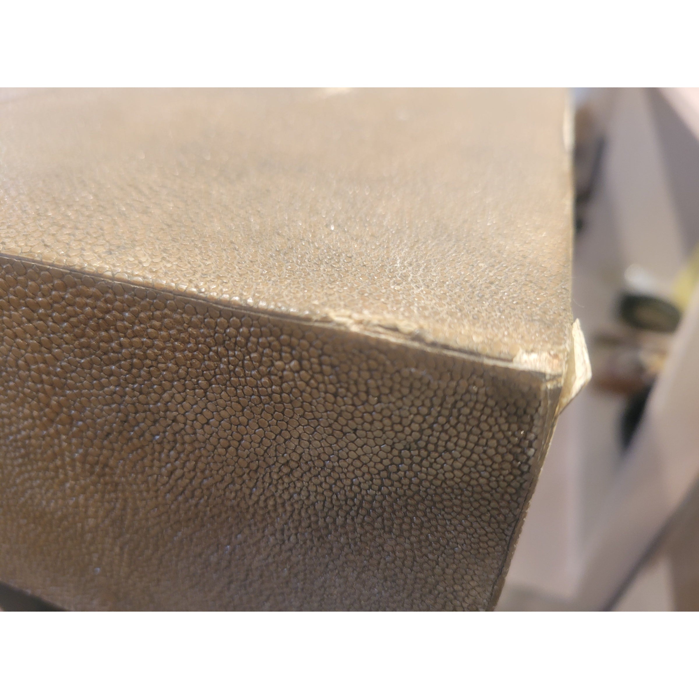 Stingray Shagreen Console Table w/ Bronze Patina Legs by R&Y Augousti (AS IS)