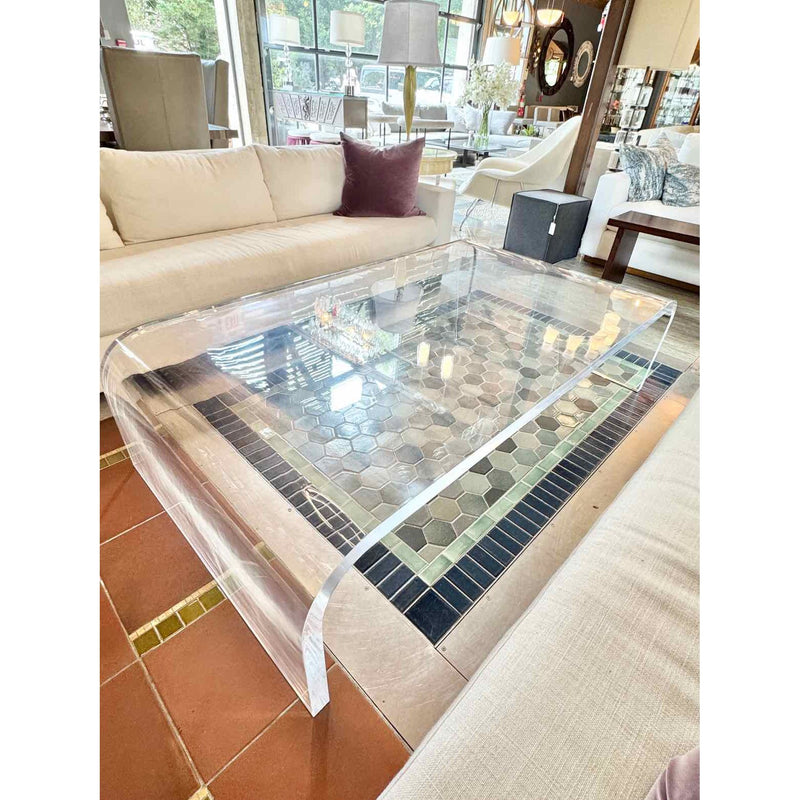Lucite Waterfall Coffee Table