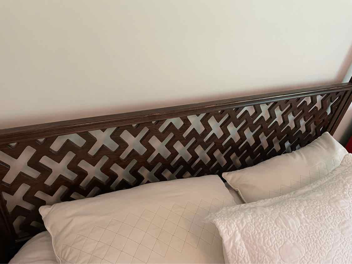 Asian Wood Canopy Bed
