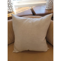 PAIR of Custom Off-White Linen Square Pillows