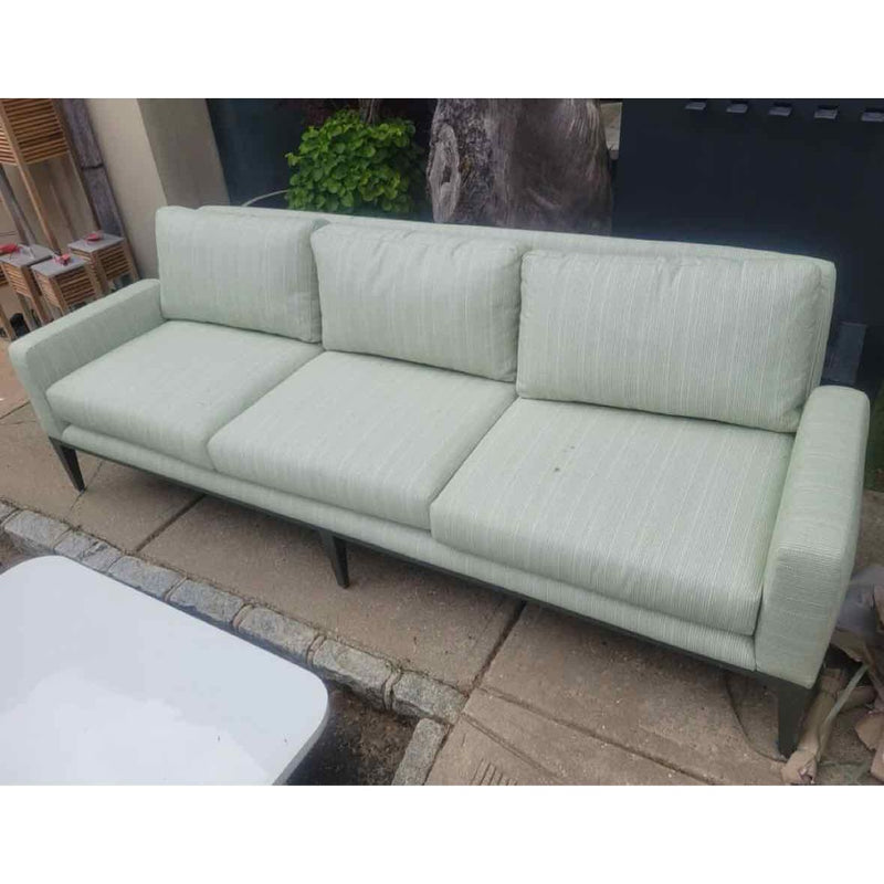 'Varenna' Green Upholstered 3-Seat Outdoor Sofa by Walters Outdoor