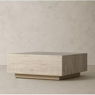 45QDS3VF - Easton Travertine Square Coffee Table