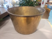 19th C. Brass Bucket w/ Tail Handles by H.W. Hayden - AS IS