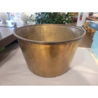 19th C. Brass Bucket w/ Tail Handles by H.W. Hayden - AS IS