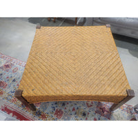 Square Woven Rattan Coffee Table by Padma's Plantation (AS IS)