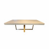 Eden Rock Dining Table w/ Lucite & Shiny Brass Plinth Legs