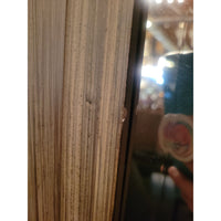 Wood Veneer Frame Leaning Mirror w/ Beveled Glass - AS IS