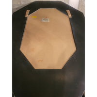 Emerald Cut Beveled Glass Mirror w/ Flower Detail & Antiqued Glass Panels