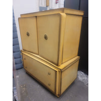 Custom 1960s 5-Drawer Pine Standing Dresser w/ Brass Pulls - colletteconsignment.com