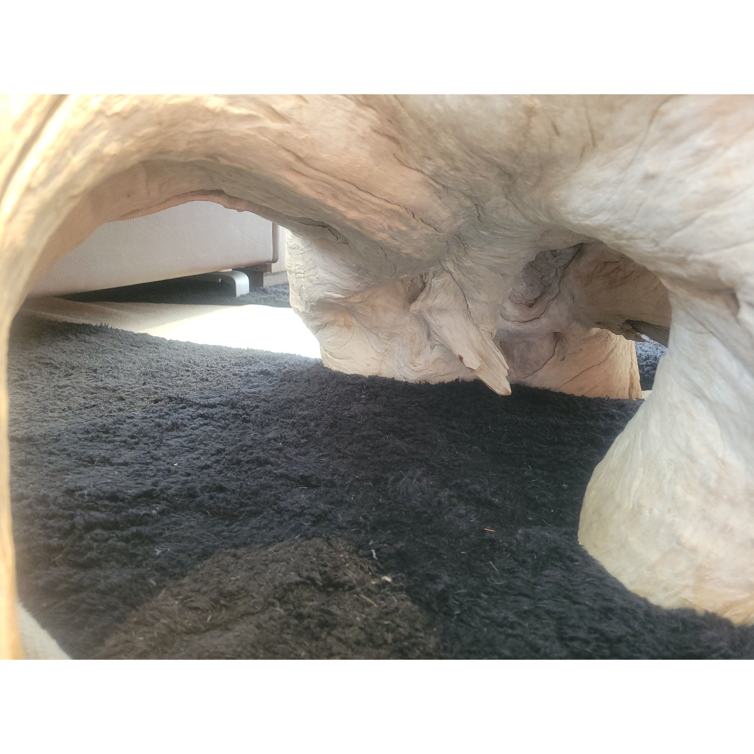 Live Edge Wood Coffee Table w/ Green Resin Pool - colletteconsignment.com