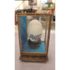 Chinese Painted Egg in Silk & Glass Case