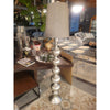 Stacked Pearls Wood Floor Lamp w/ Gray Shade