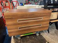 Walnut 3-Drawer Low Dresser