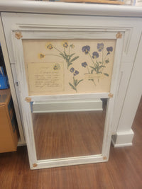 Pansy Painted Tremeau White Wood Wall Mirror