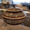 Egyptian Mother of Pearl Inlay Mosaic Jar w/ Lid