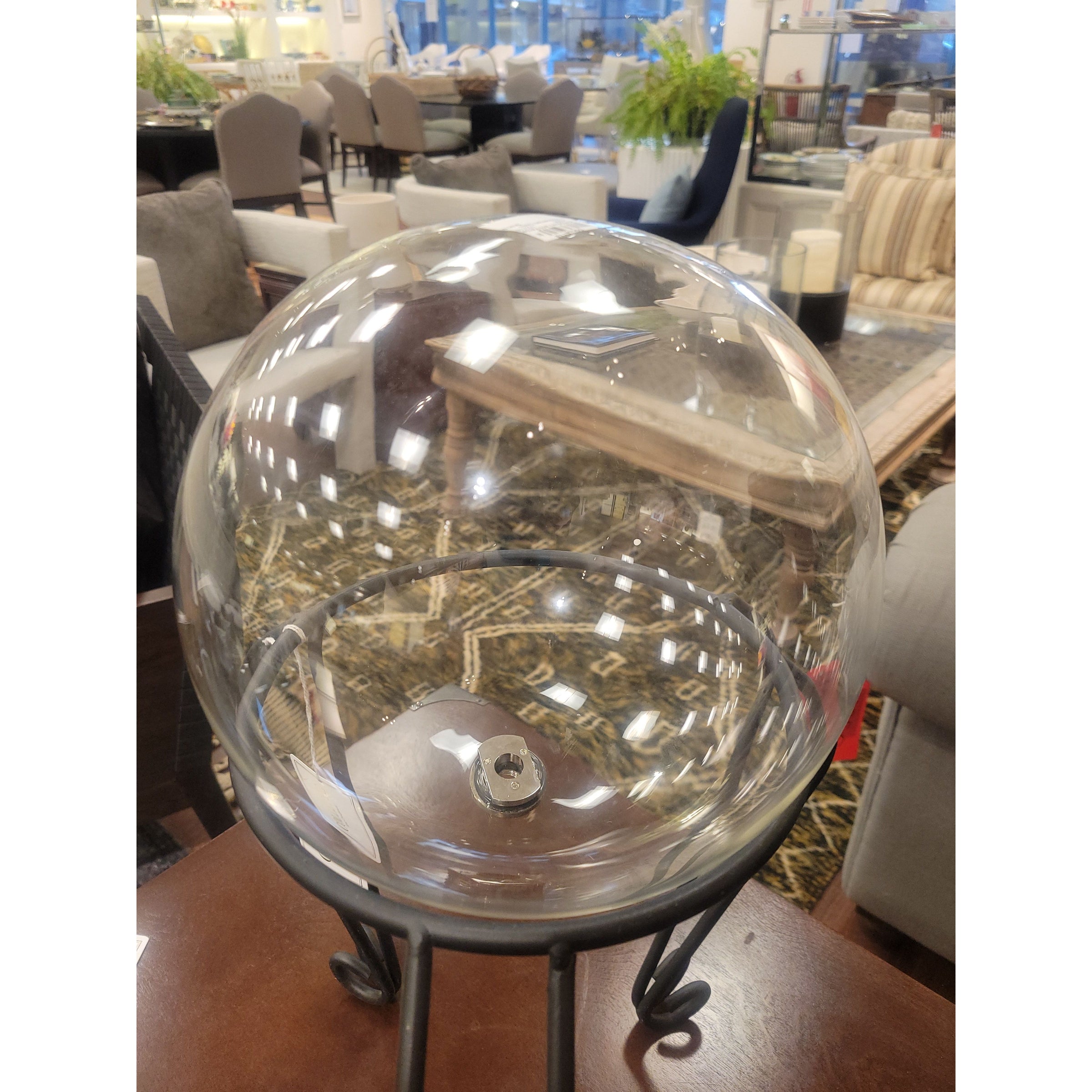 Replacement Glass Globe for Schwung Nickel Chandelier - colletteconsignment.com