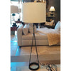 Black Metal Dauphine Standing Foor Lamp w/Shade, by Visual Comfort, 54"Hx18.5D