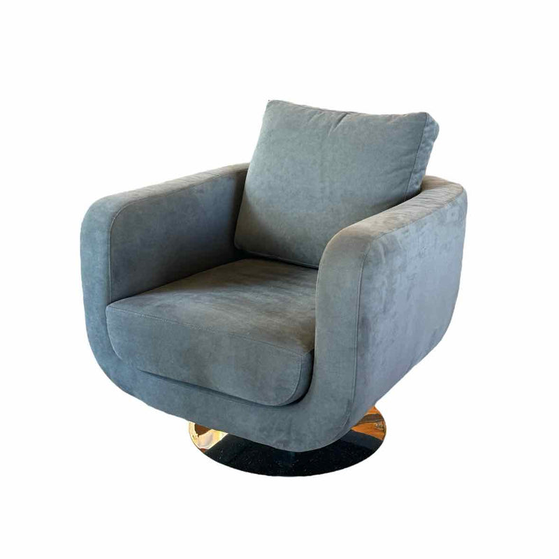 Jensen-Lewis Orion Swivel Chair by DellaRobbia in Grey 31"W x 36"D x 36"H